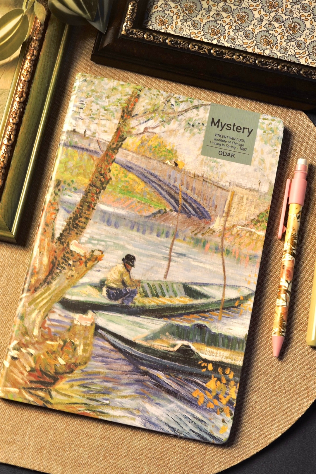 Nova Crafts Terzi Dikiş Van Gogh Fishing in Spring Temalı Çizgili Defter