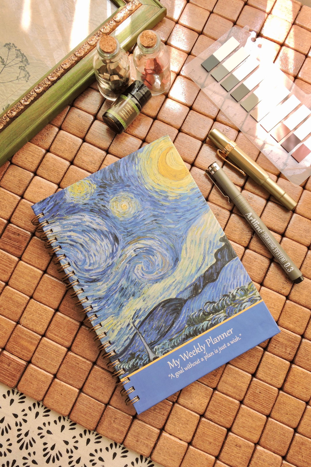 Nova Crafts Van Gogh Spiralli Ajanda Yıldızlı Gece Etkinlikli Süresiz Ajanda / Planner / Sert Kapak