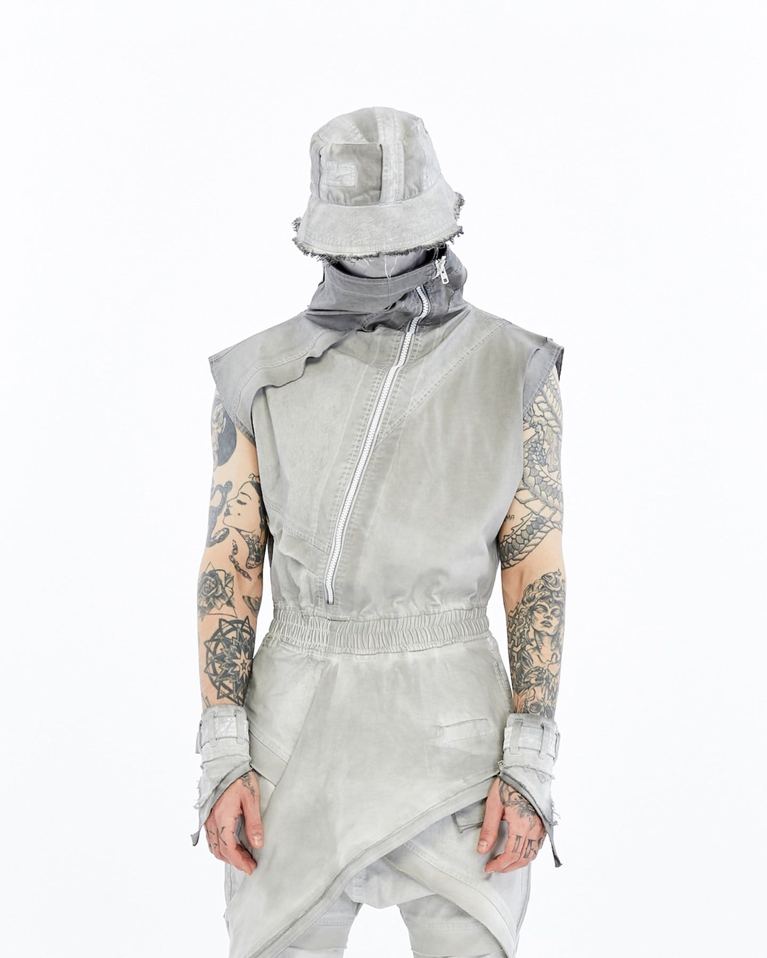 SPLIT ZIP OVERALLS