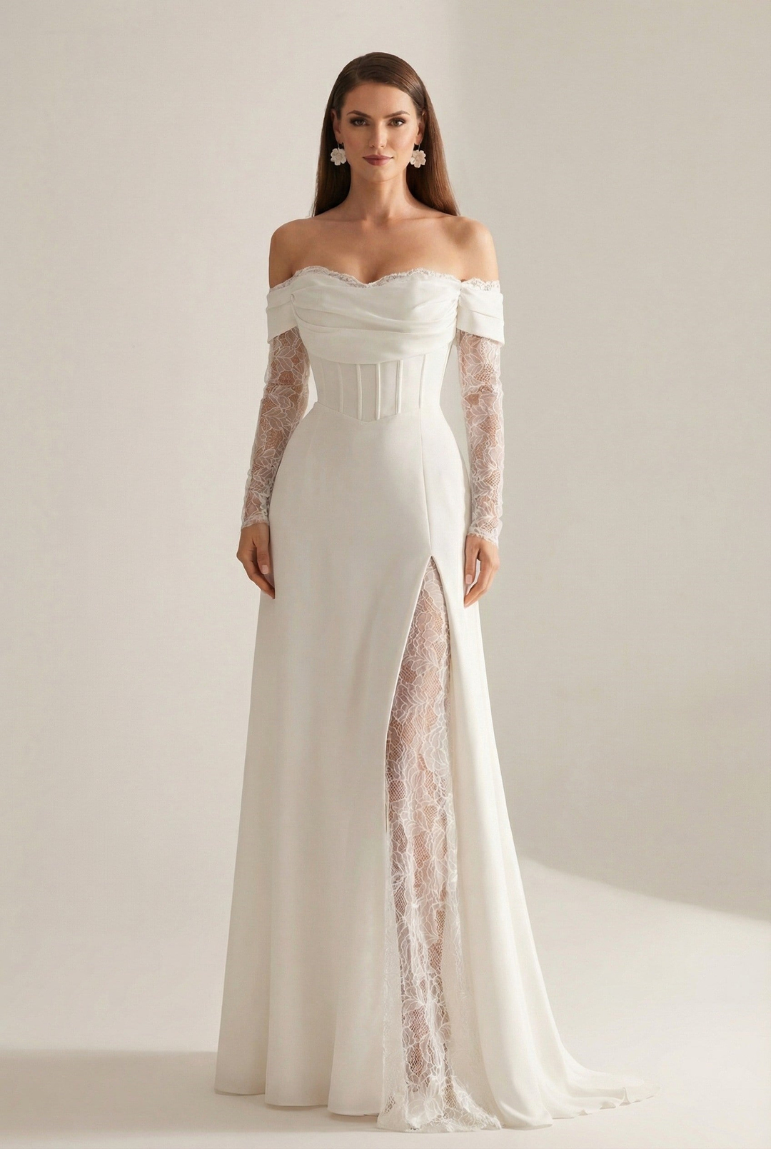 Ovina Beyaz Nikah Elbisesi
