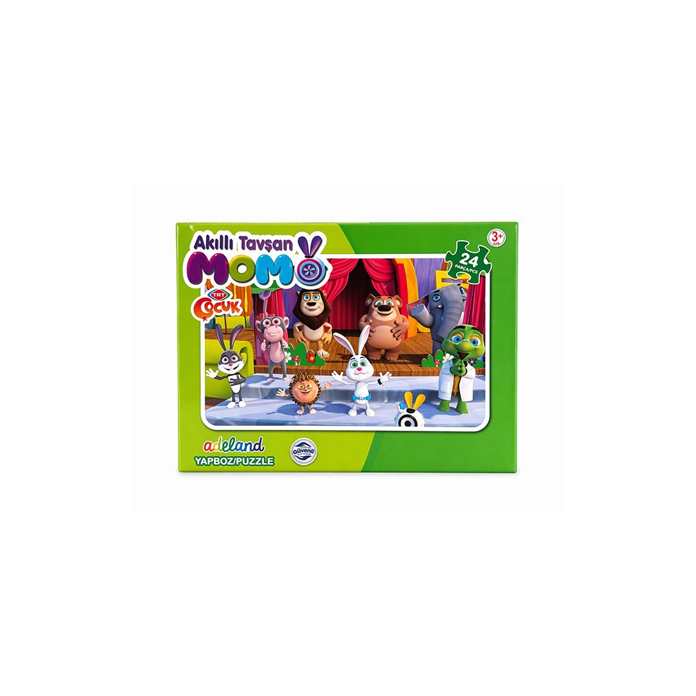 Akıllı Tavşan Momo Kutulu Puzzle 24lü