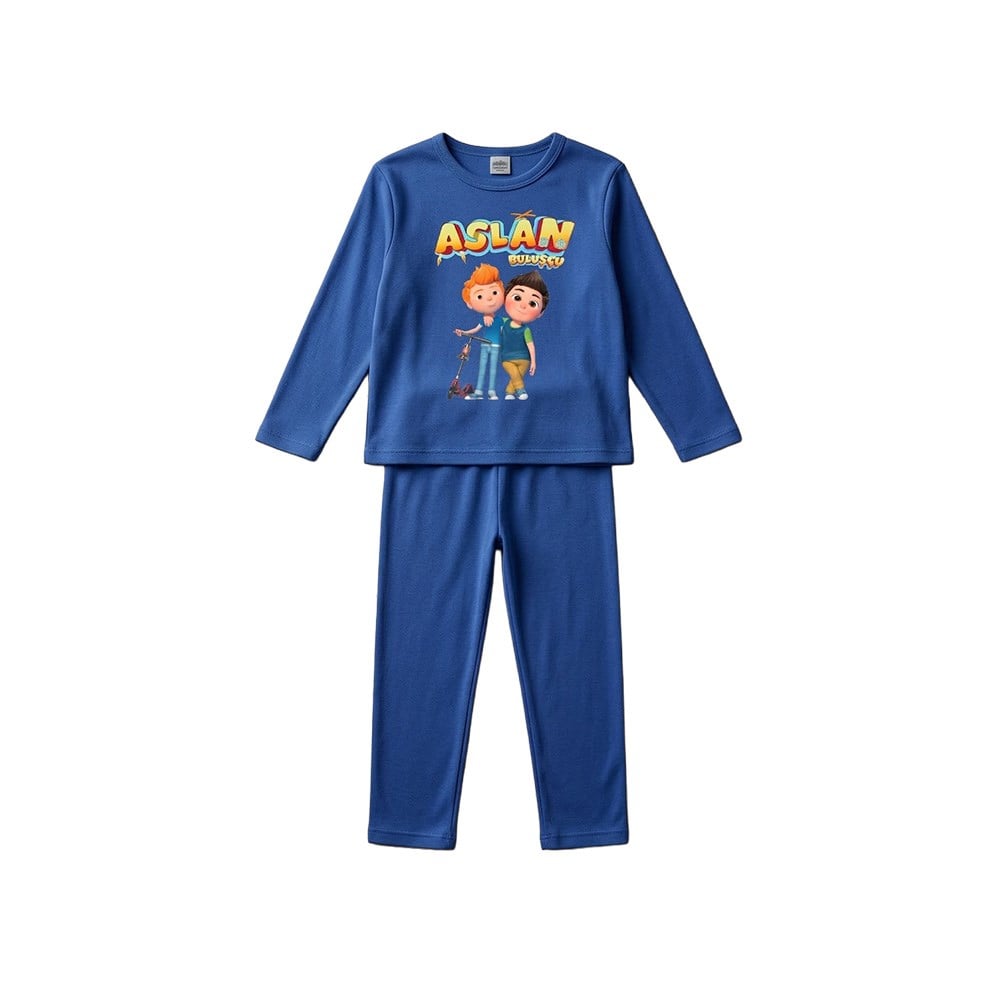 Aslan Buluşçu Pijama Takımı - Lacivert