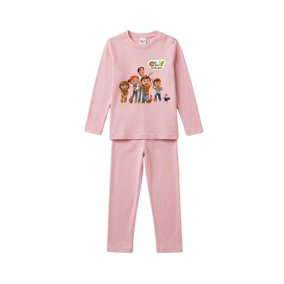Elif ve Arkadaşları Pijama Takımı - Pembe