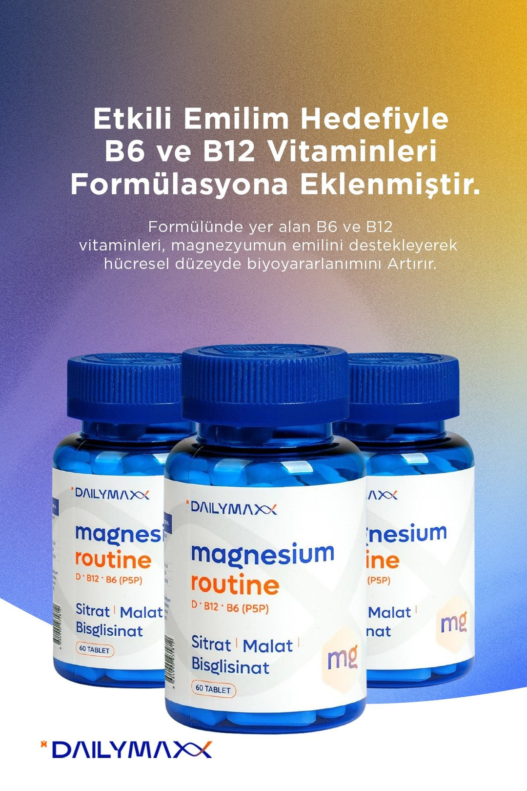 DAILYMAX Magnesium Routine + D3K2 Routine Vita Routine Seti 