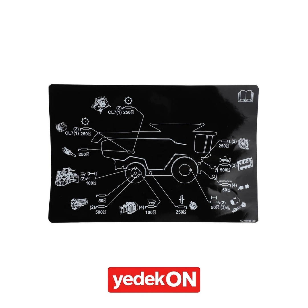 AGCO Yağlama Etiketi - Massey Ferguson / Fendt / Valtra | ACW7088480