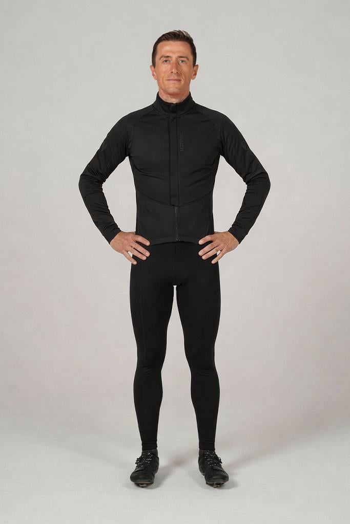Thermo Shield Slim Fit Kışlık Bisiklet Ceketi Siyah