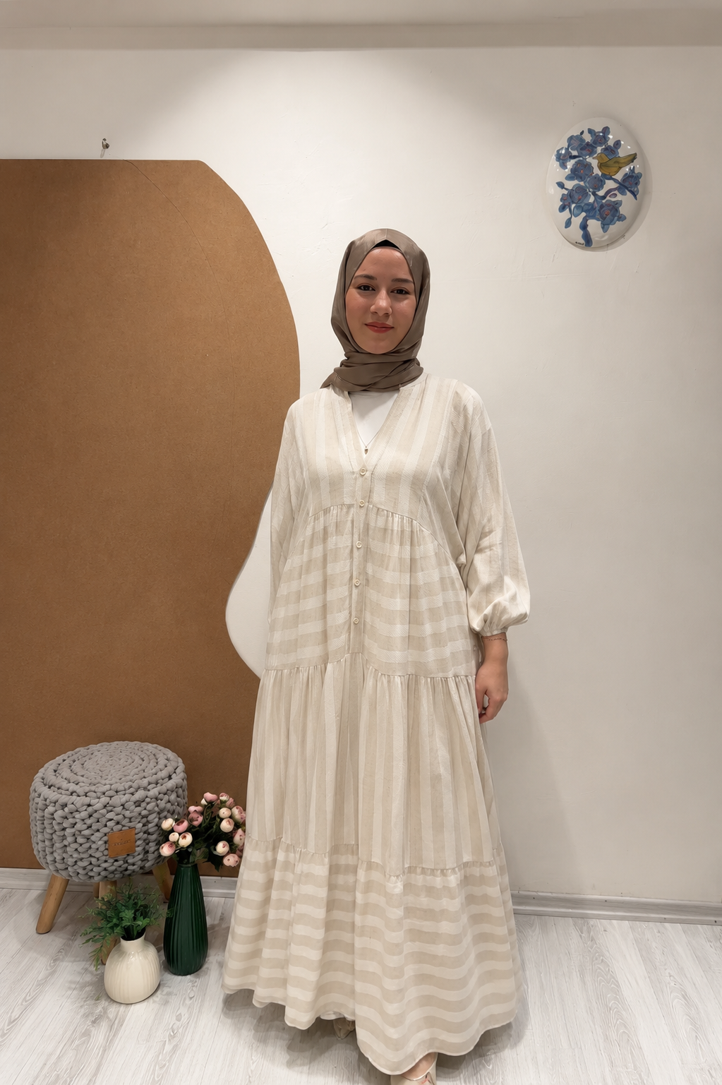 KETEN ÇİZGİLİ KATLEYA Taş