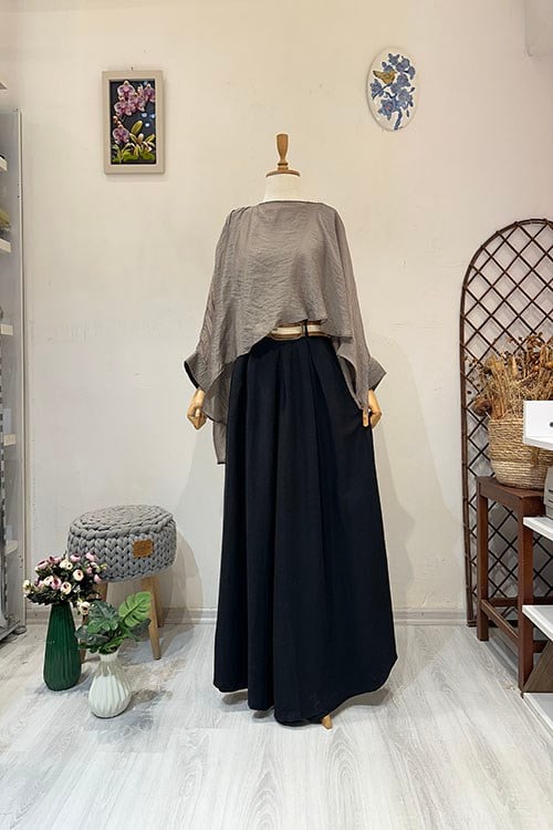 KETEN PANTOLON ETEK Siyah