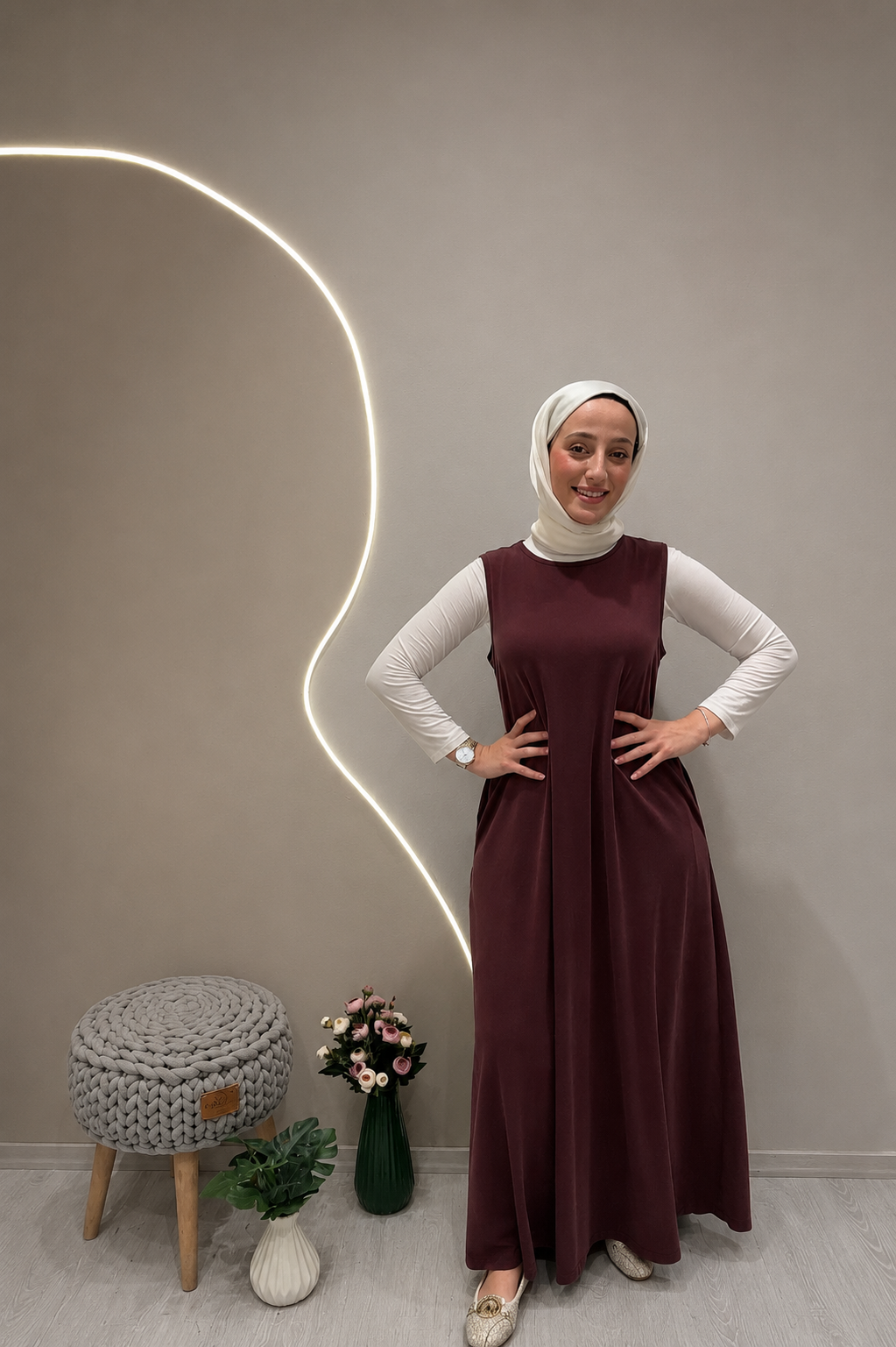 MASSMO ELBİSE Mürdüm