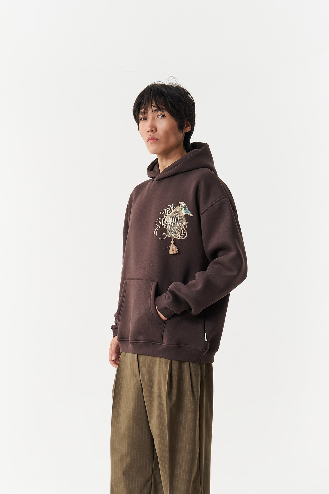 Framed Wilderness Oversize Erkek Sweatshirt Kahverengi
