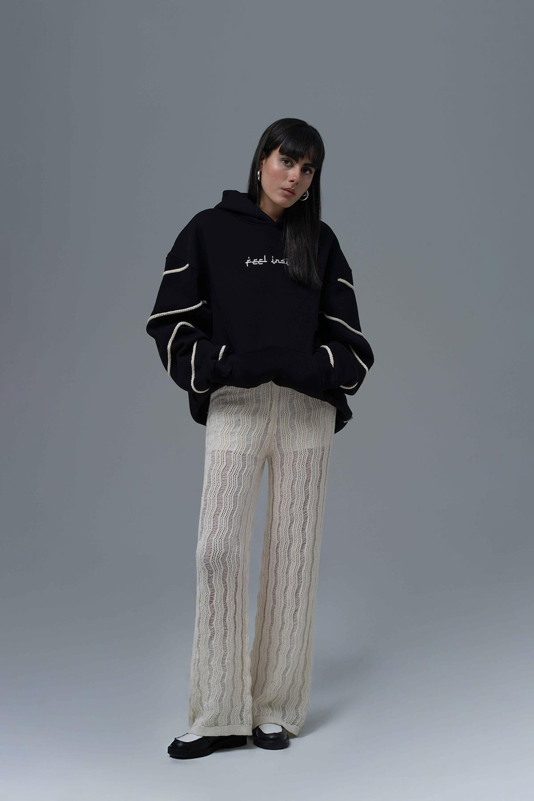 Inner Flow Oversize Sweatshirt Kadın Siyah
