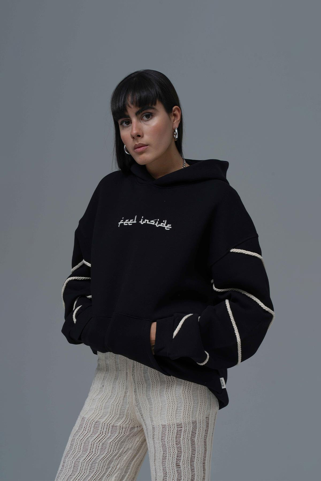 Inner Flow Oversize Sweatshirt Kadın Siyah