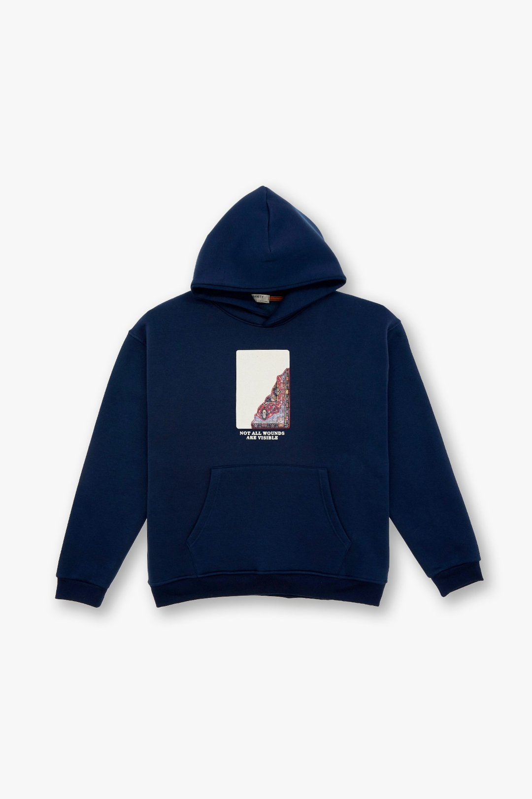 Not All Wounds Are Visible Oversize Sweatshirt Kadın İndigo