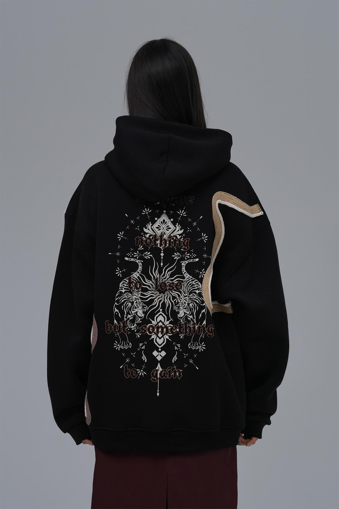 Nothing to Lose Oversize Sweatshirt Kadın Siyah
