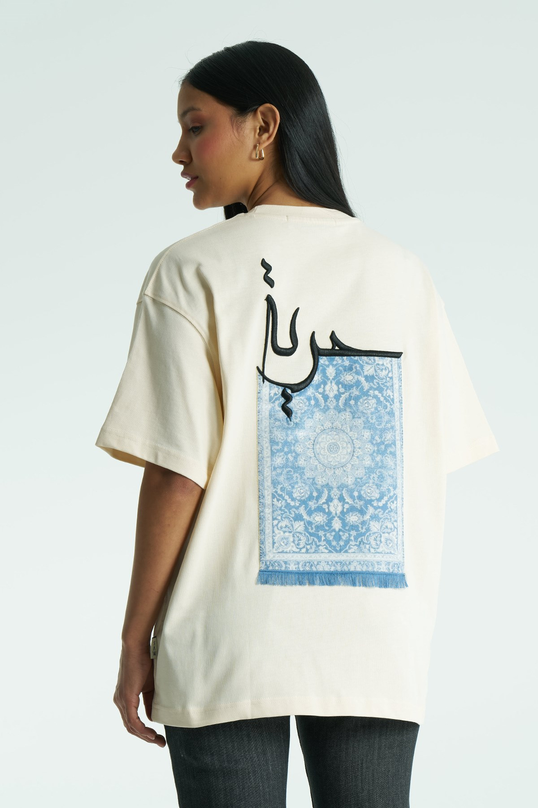Patience Oversize Kadın Tişört Stone