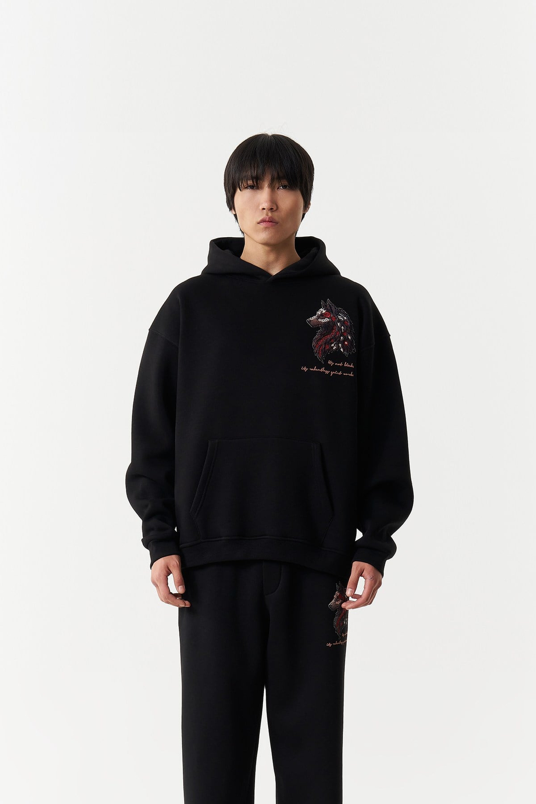 Relentless Instinct Oversize Erkek Sweatshirt Siyah