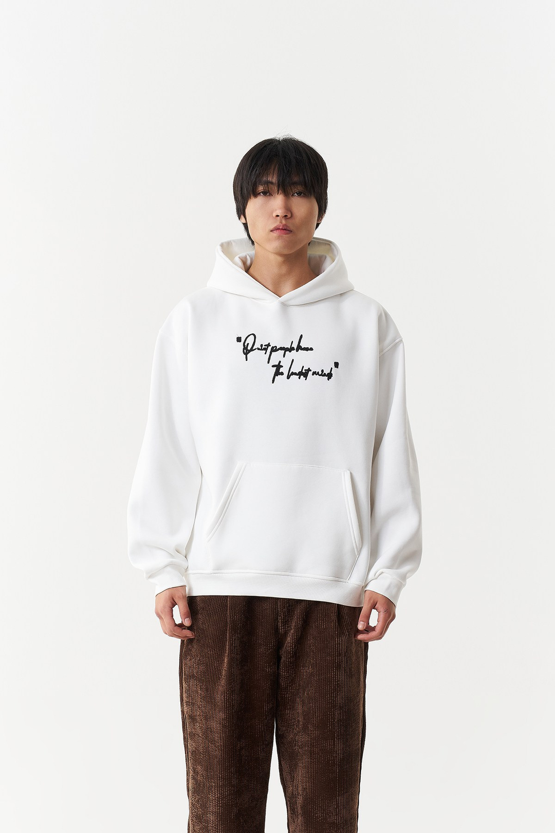 Silent Intensity Oversize Erkek Sweatshirt Ekru
