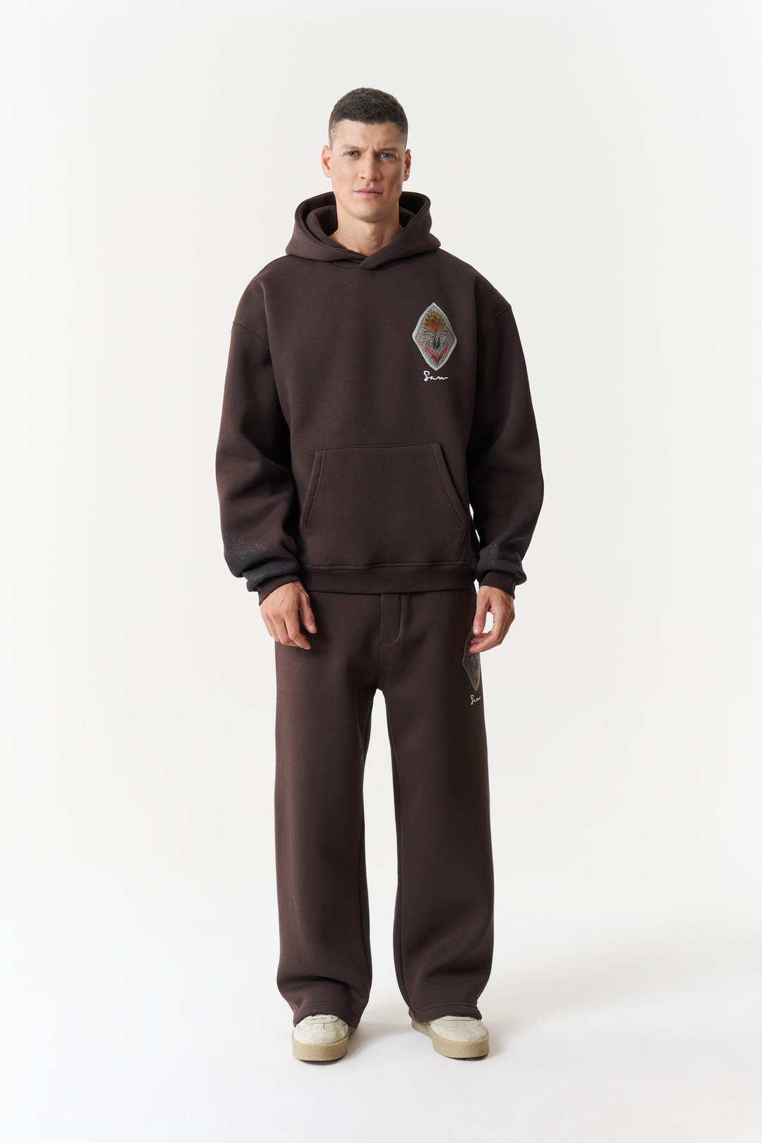 Anatolia Oversize Erkek Sweatshirt Kahverengi
