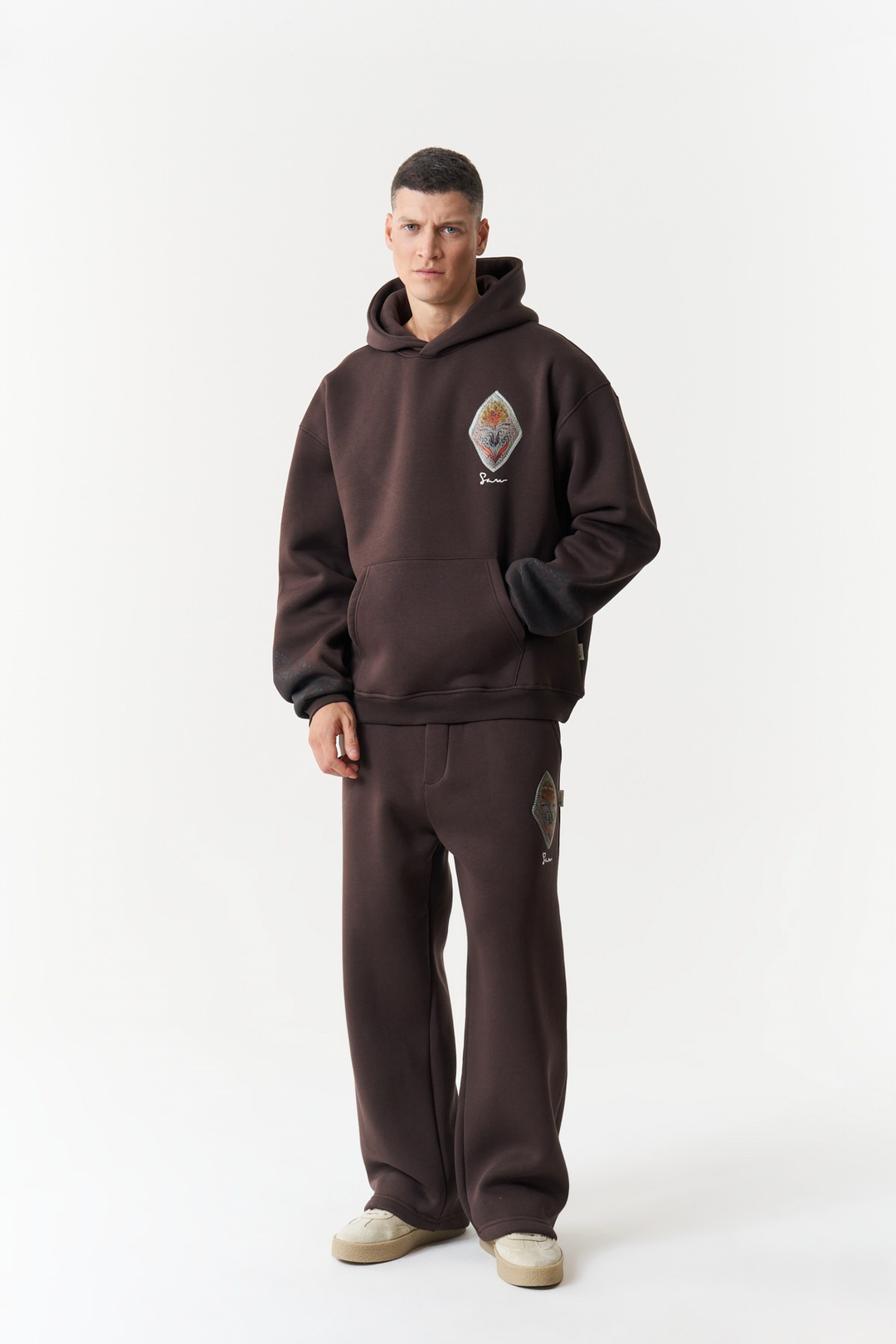 Anatolia Oversize Erkek Sweatshirt Kahverengi