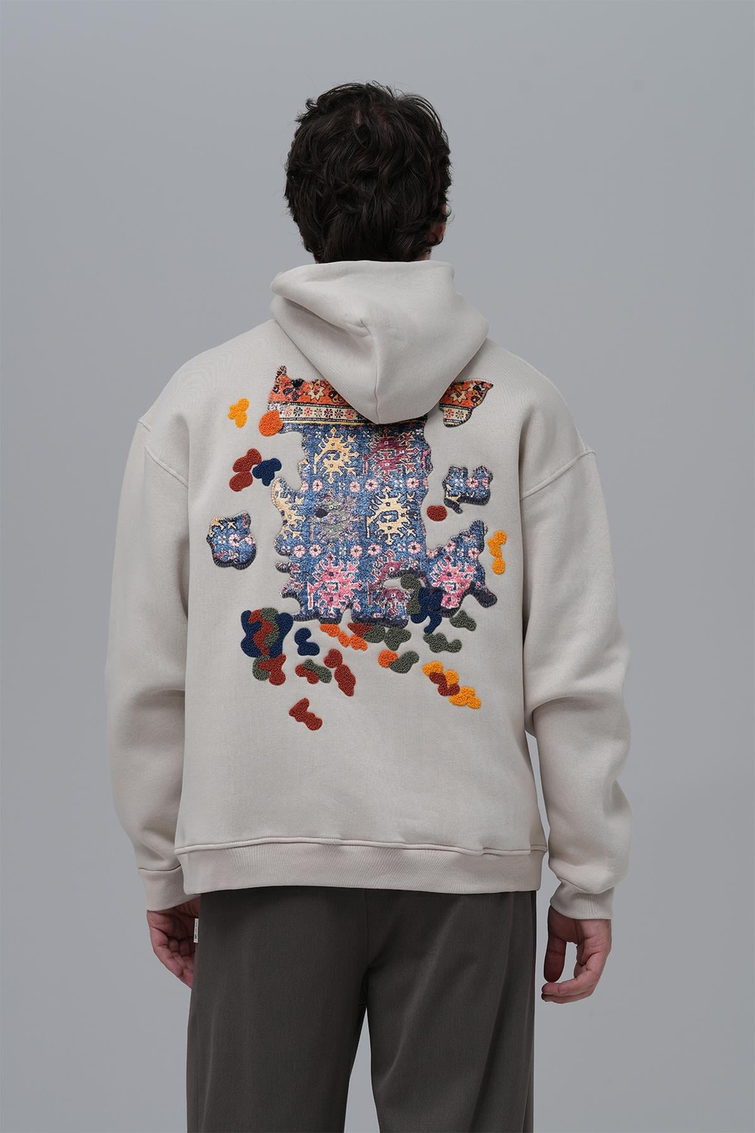 Authentic Oversize Sweatshirt Erkek Ekru