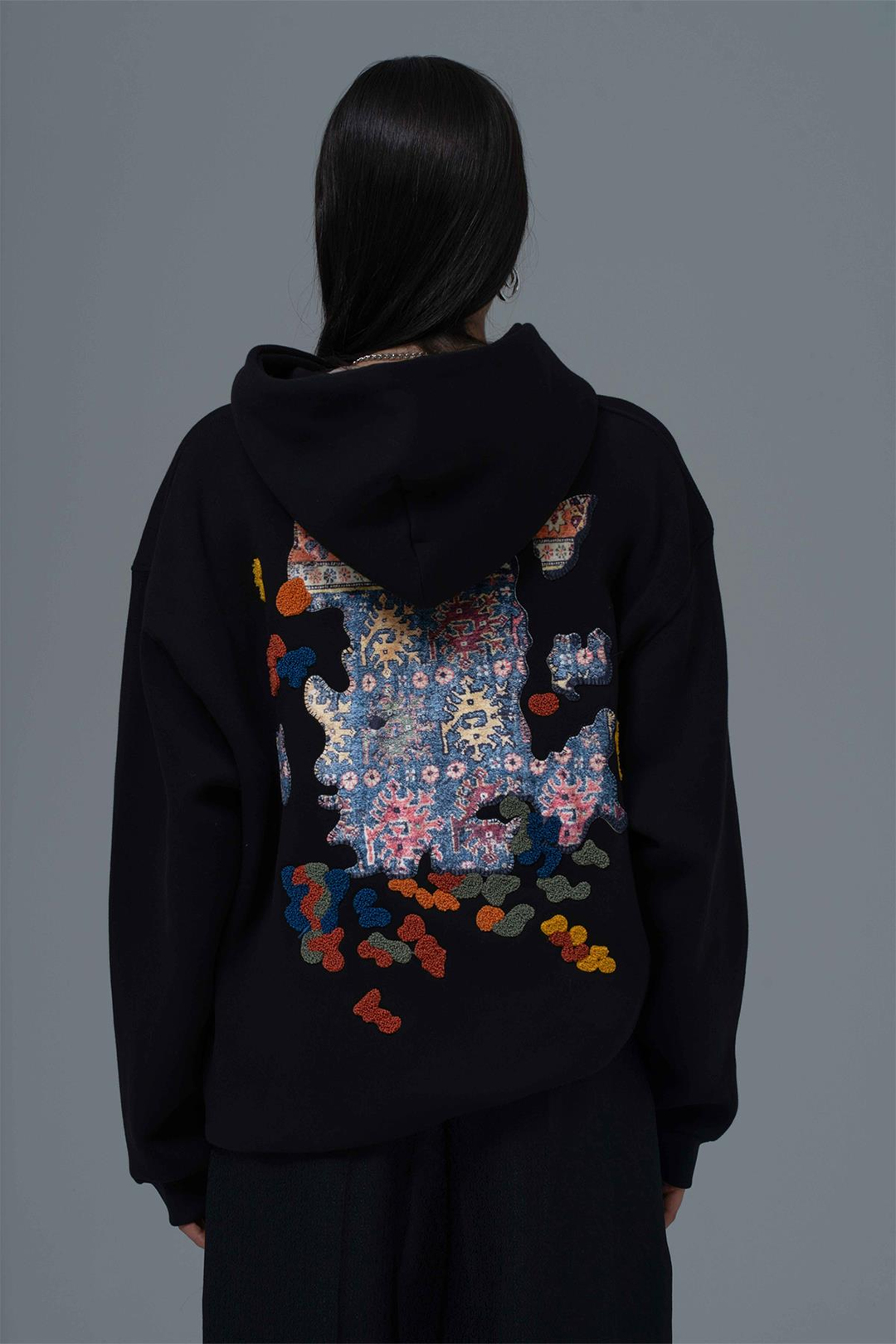 Authentic Oversize Sweatshirt Kadın Siyah