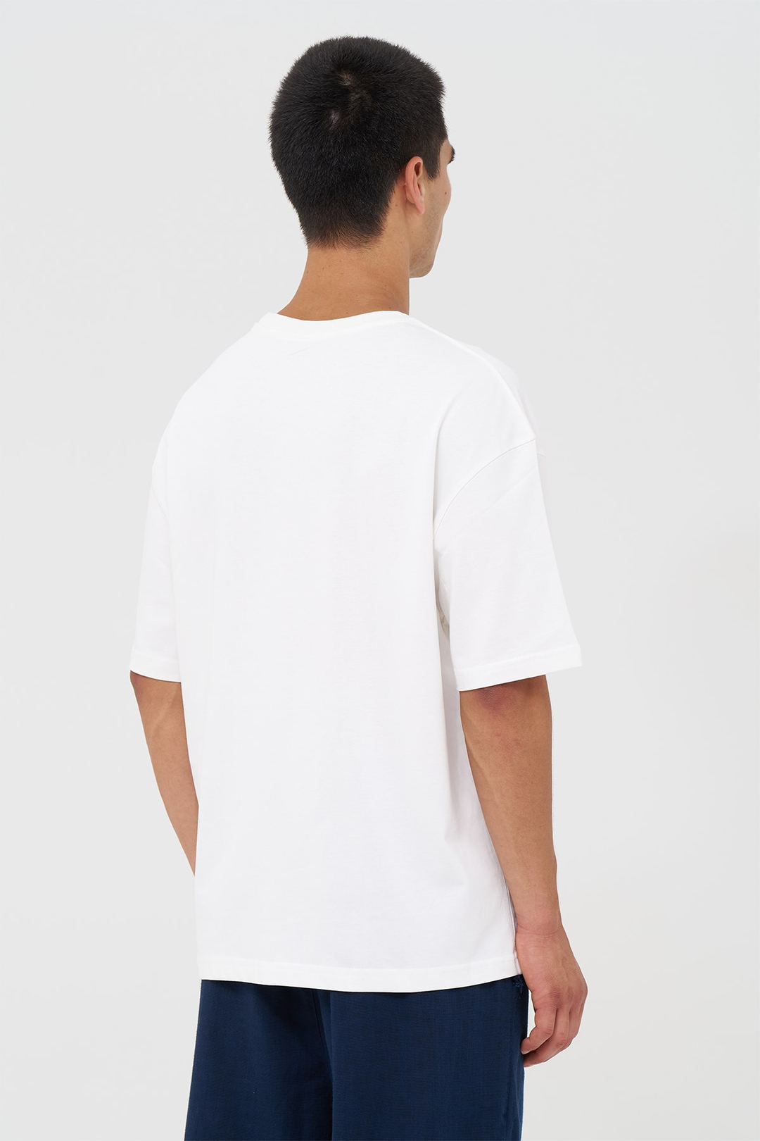 Basic Oversize Tişört Erkek /04 Ekru