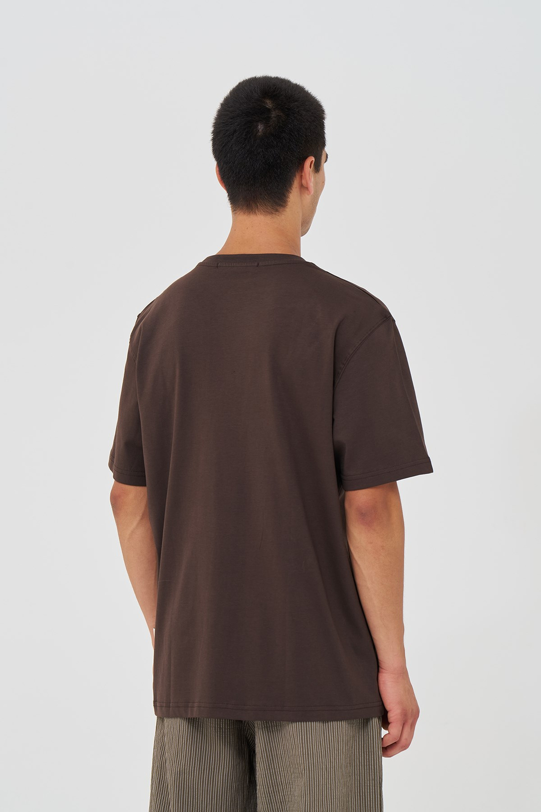 Basic Regular Fit Tişört Erkek /02 Kahverengi