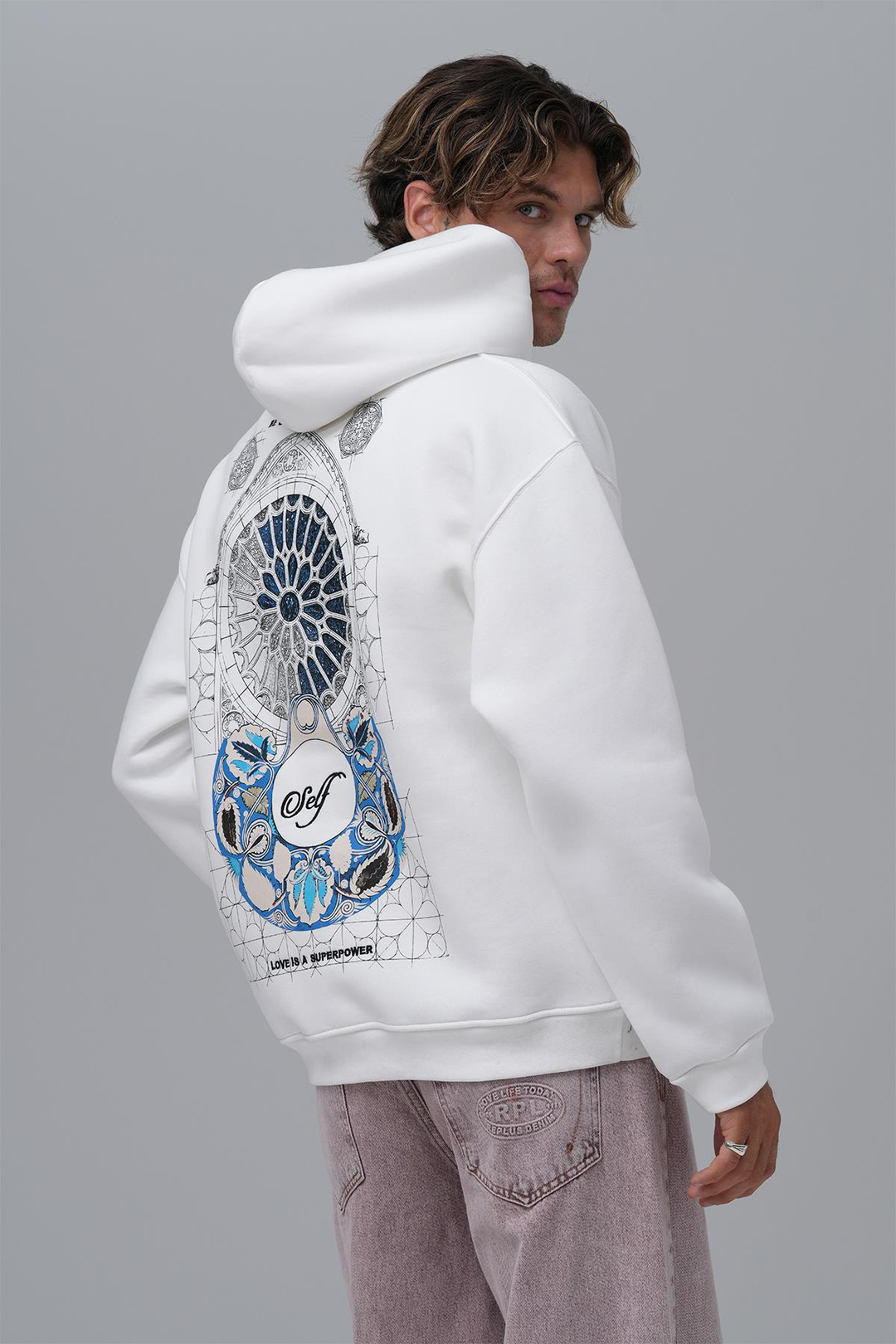 Be Good To Yourself Oversize Sweatshirt Erkek Taş