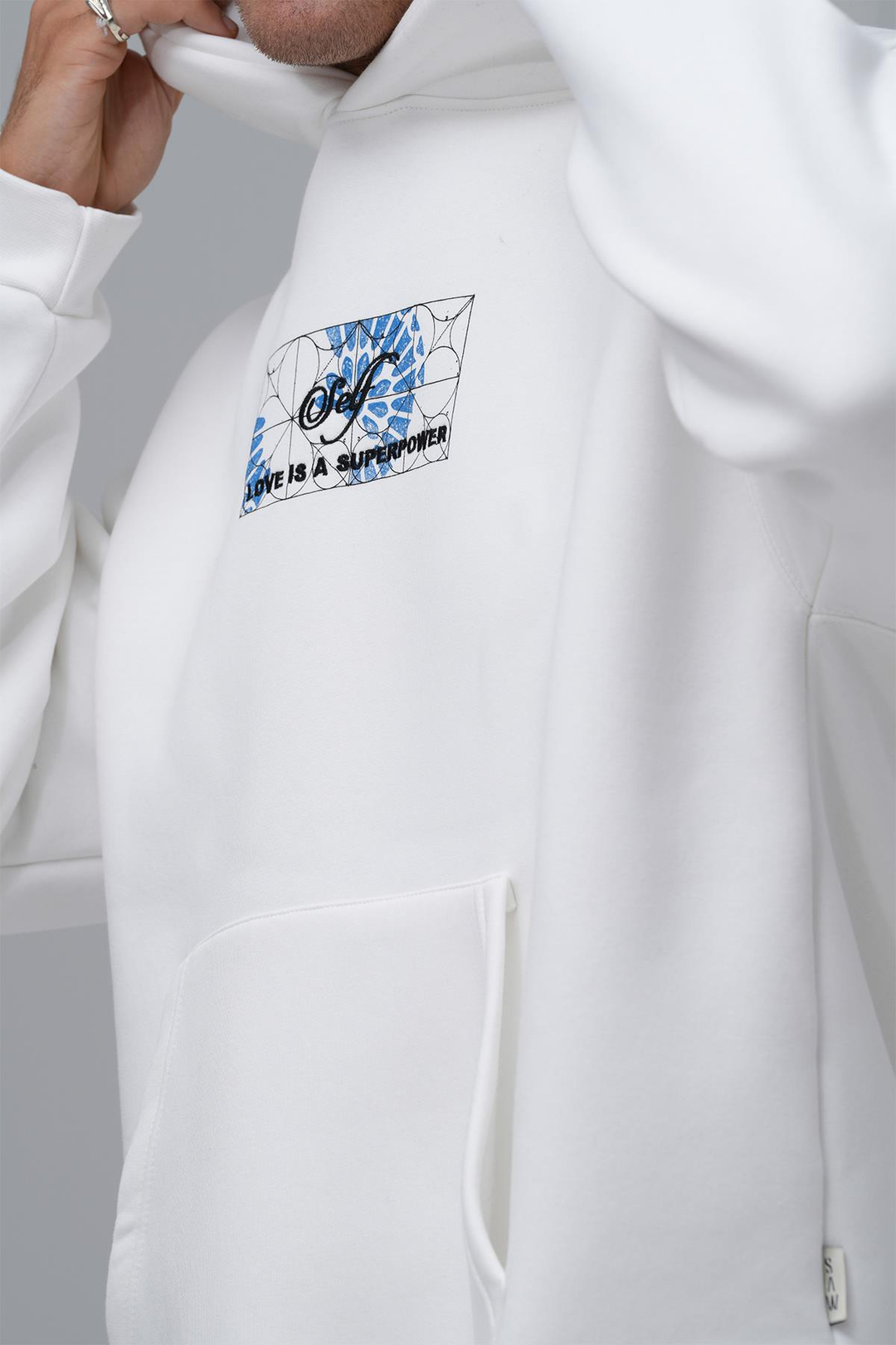 Be Good To Yourself Oversize Sweatshirt Erkek Taş