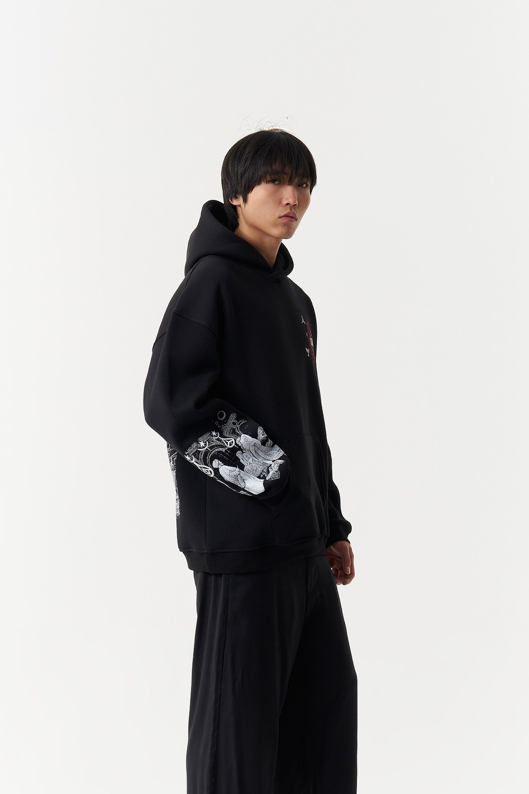 Beneath the Crescent Oversize Erkek Sweatshirt Siyah