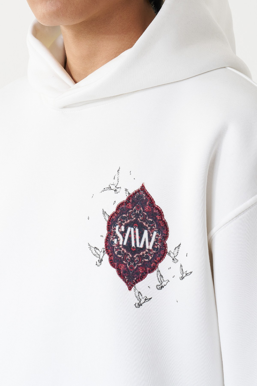Beneath the Crescent Oversize Erkek Sweatshirt Ekru