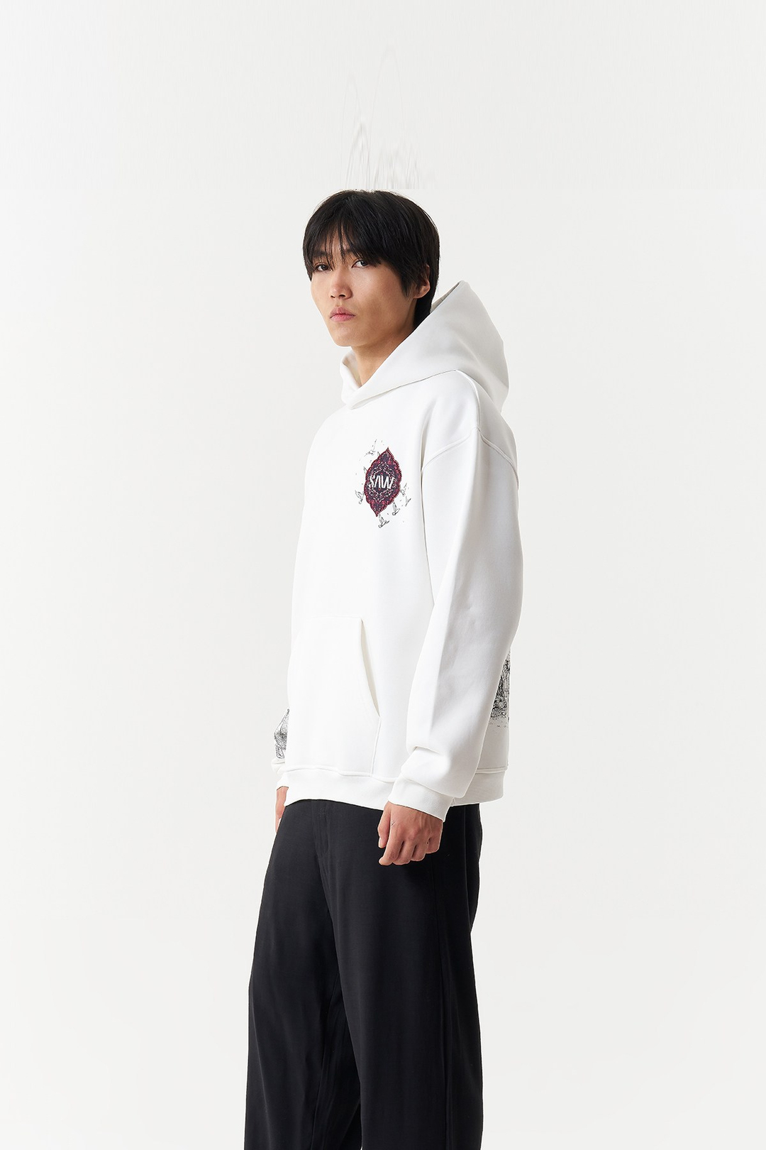 Beneath the Crescent Oversize Erkek Sweatshirt Ekru