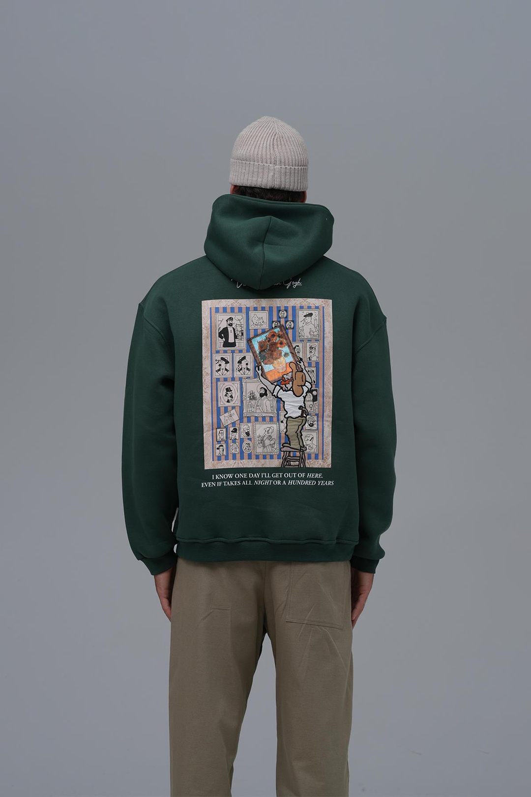 Beyond the Frames Oversize Sweatshirt Erkek Yeşil