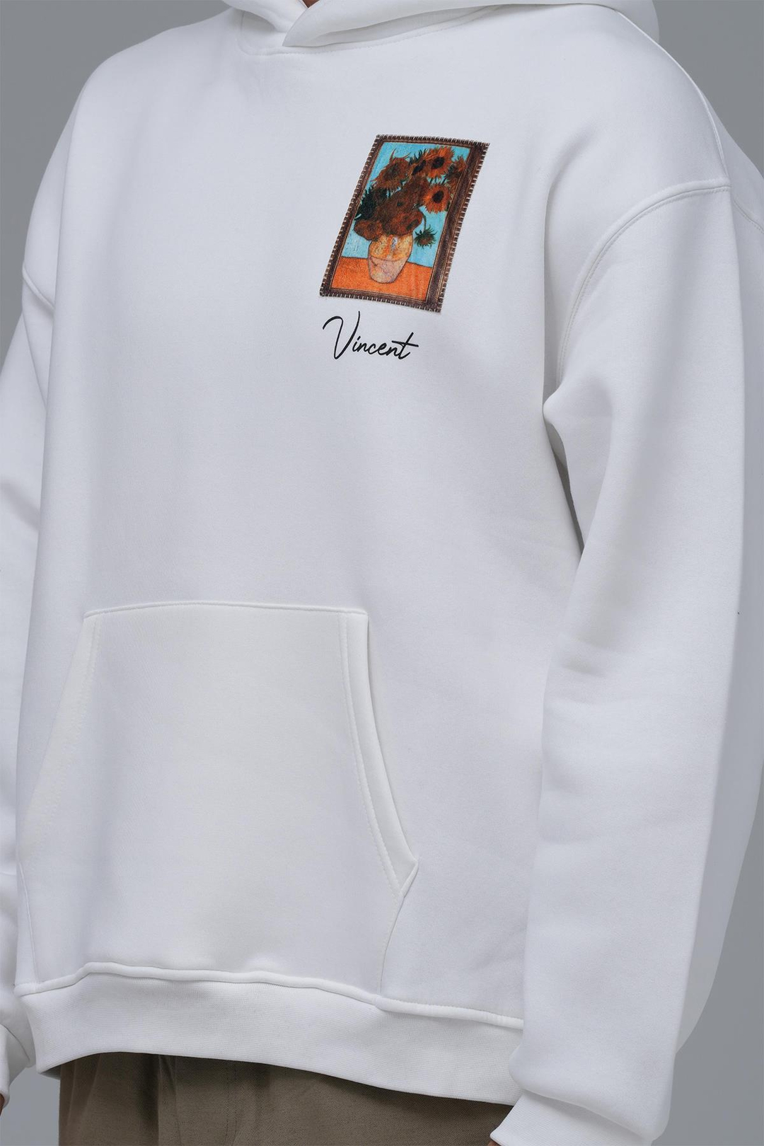 Beyond the Frames Oversize Sweatshirt Erkek Ekru