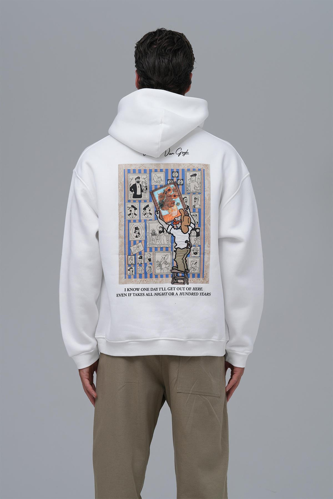 Beyond the Frames Oversize Sweatshirt Erkek Ekru