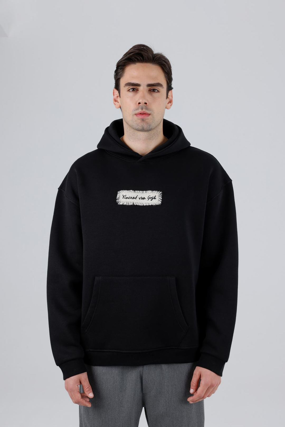 Blooming Canvas Oversize Sweatshirt Erkek Siyah