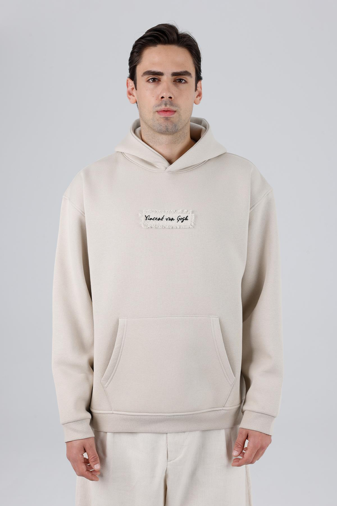 Blooming Canvas Oversize Sweatshirt Erkek Stone