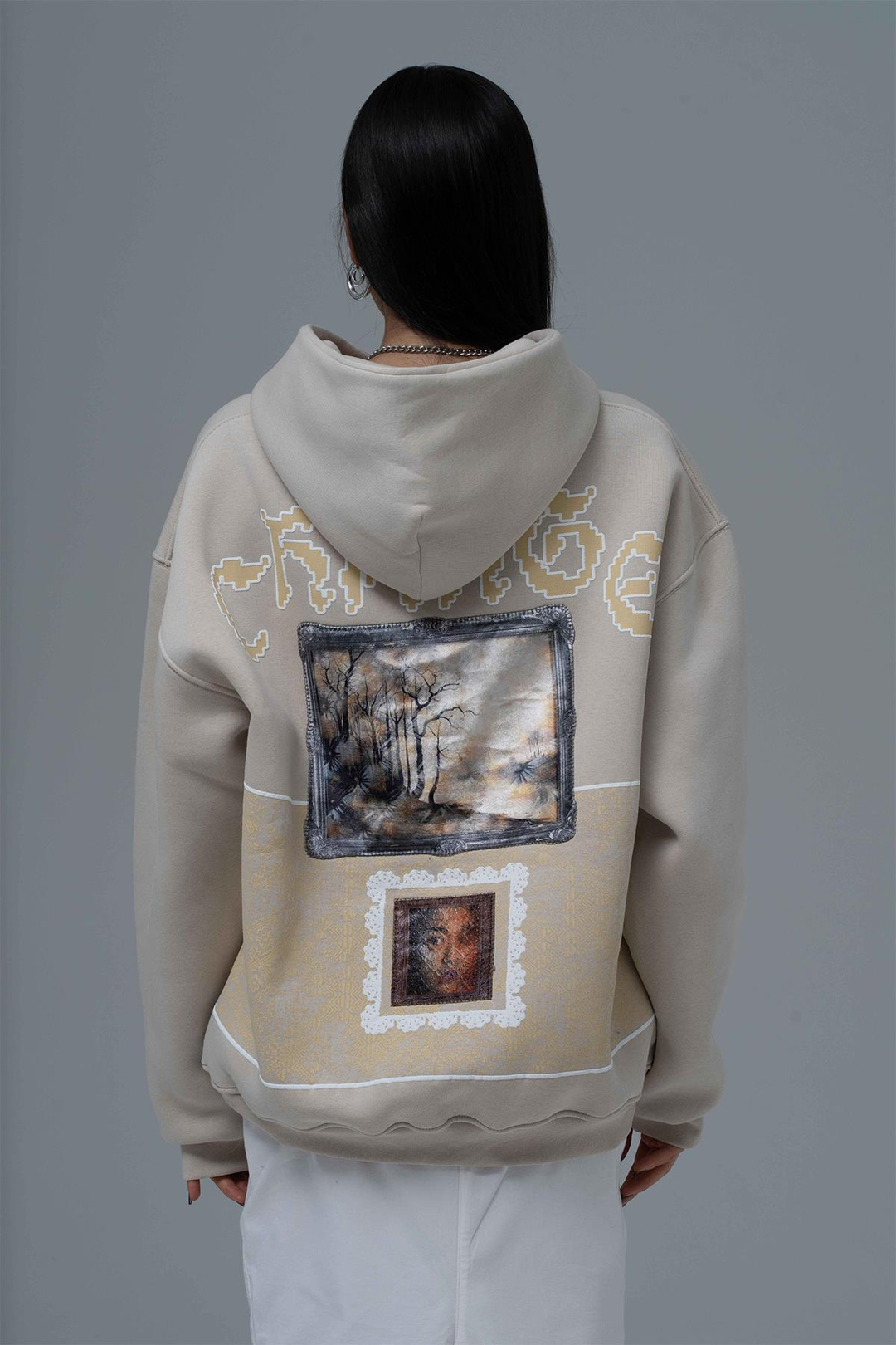 Change Oversize Sweatshirt Kadın Ekru