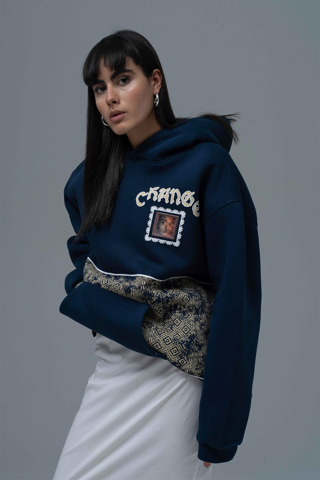 Change Oversize Sweatshirt Kadın İndigo