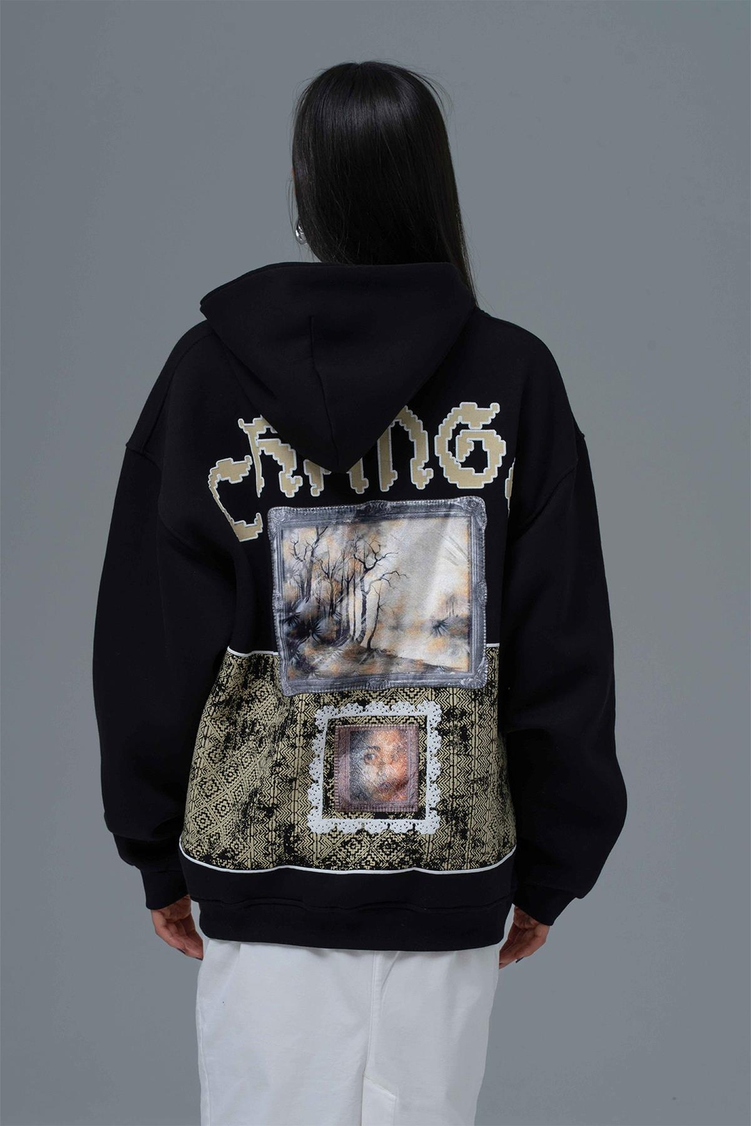 Change Oversize Sweatshirt Kadın Siyah