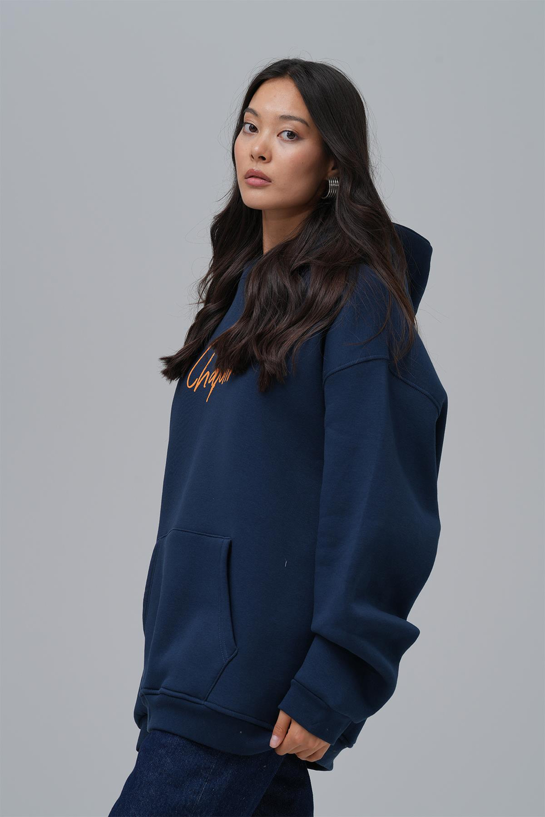 Chaplin Oversize Sweatshirt Kadın İndigo