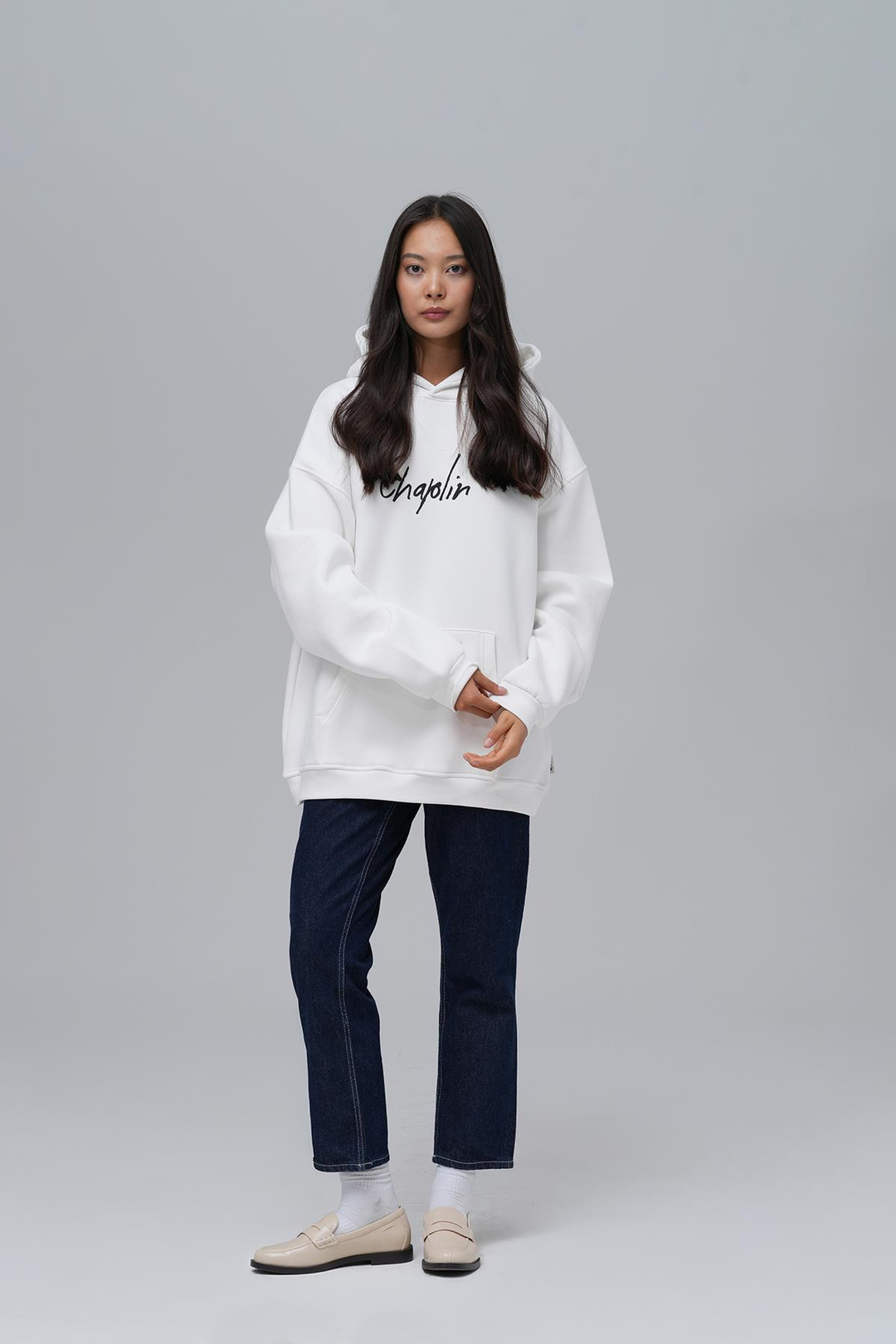 Chaplin Oversize Sweatshirt Kadın Taş