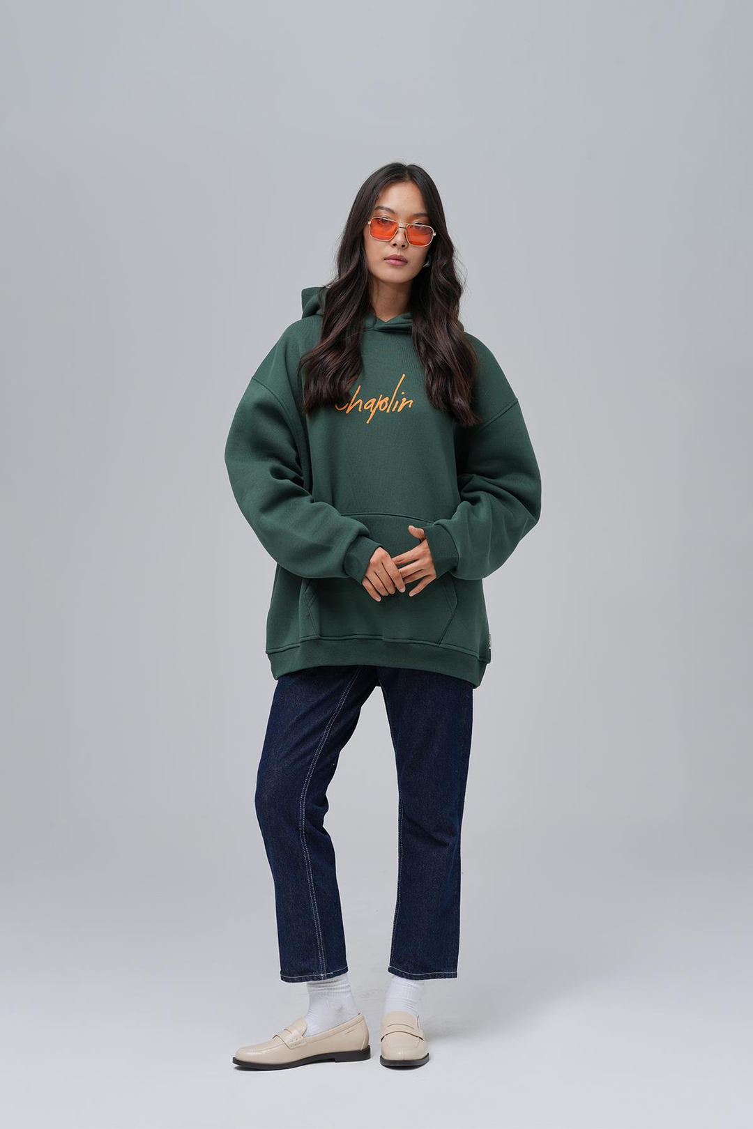 Chaplin Oversize Sweatshirt Kadın Yeşil
