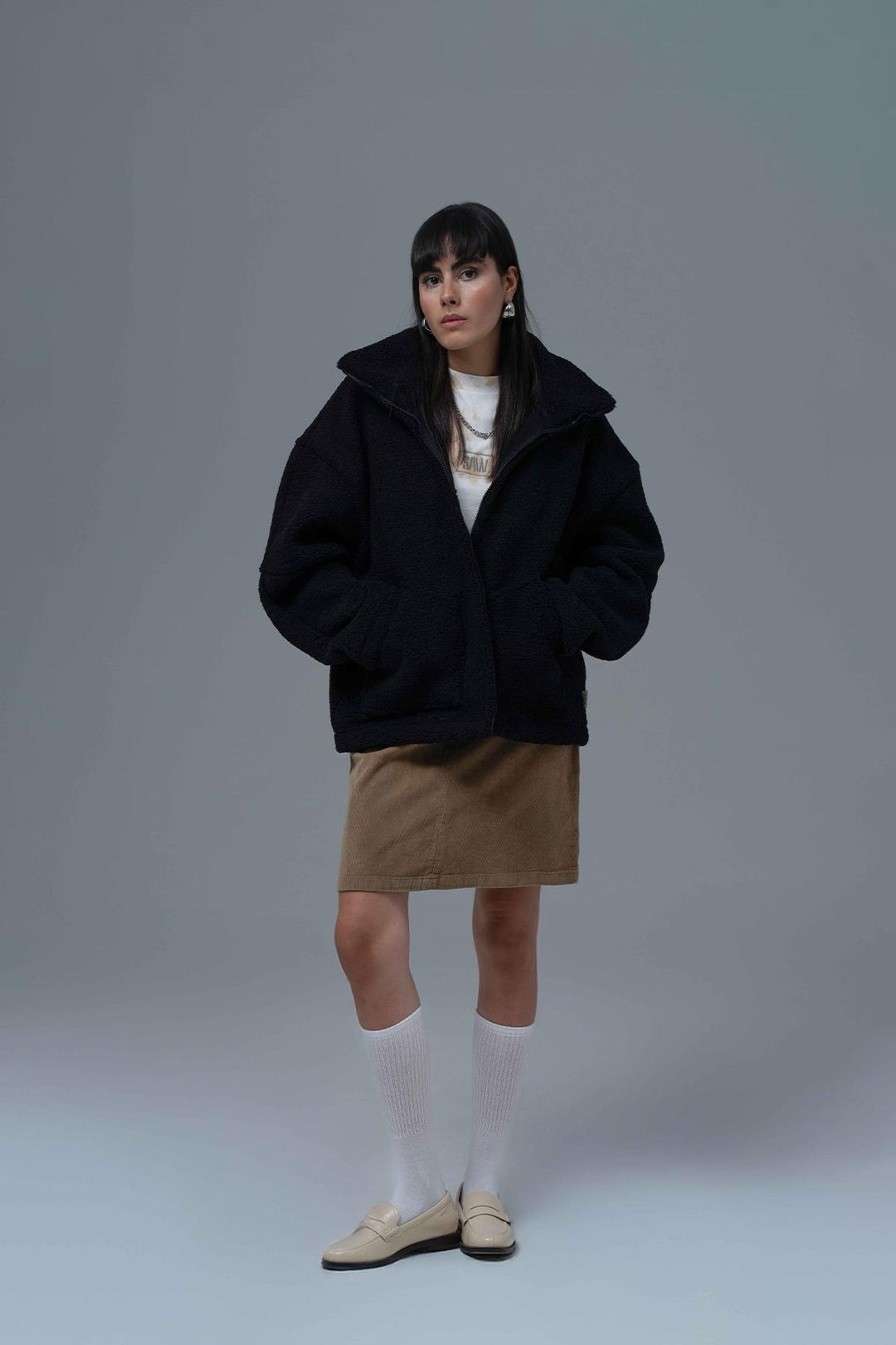 Classic Haven Oversize Welsoft Ceket Kadın Siyah