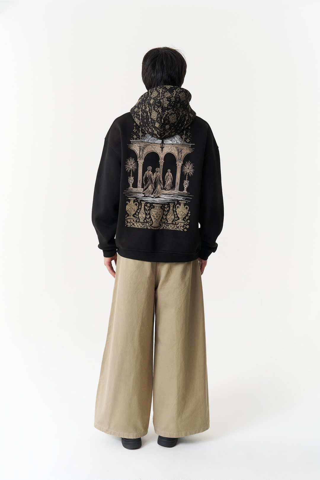 Courtyard Tales Oversize Erkek Sweatshirt Siyah