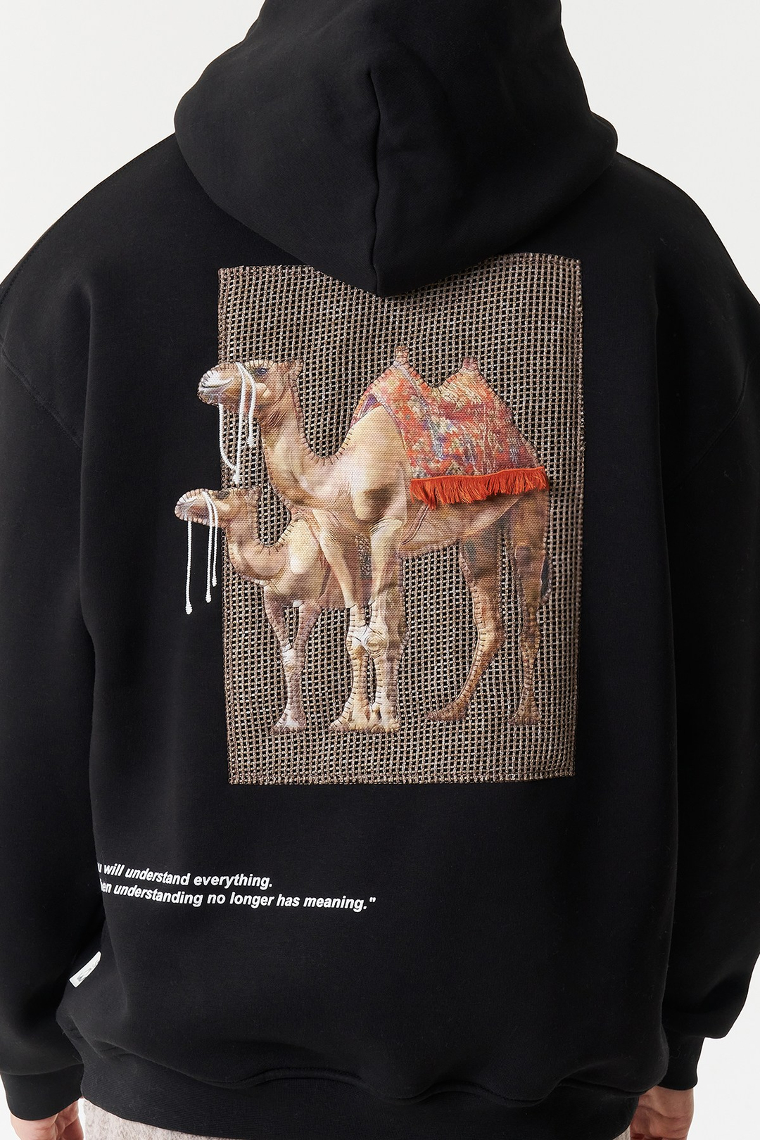 Desert Echo Oversize Erkek Sweatshirt Siyah
