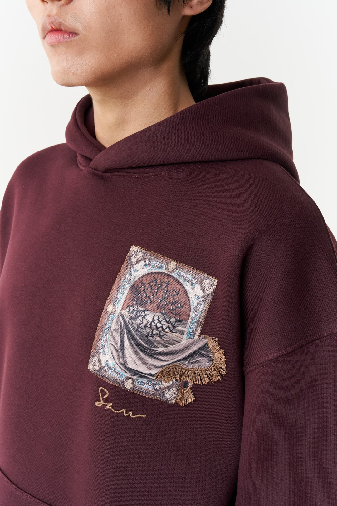 Desert Veil Oversize Erkek Sweatshirt Mürdüm