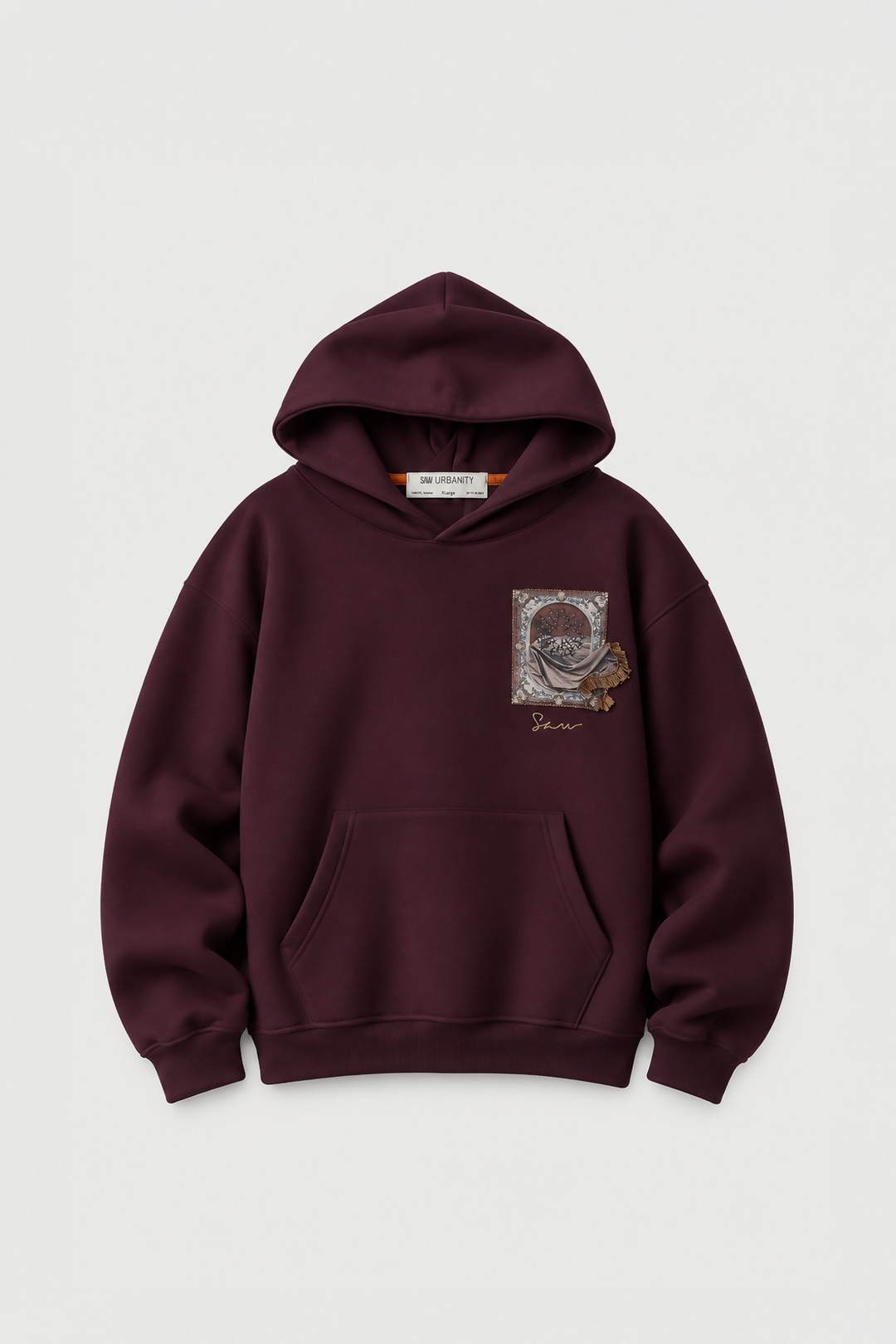 Desert Veil Oversize Erkek Sweatshirt Mürdüm