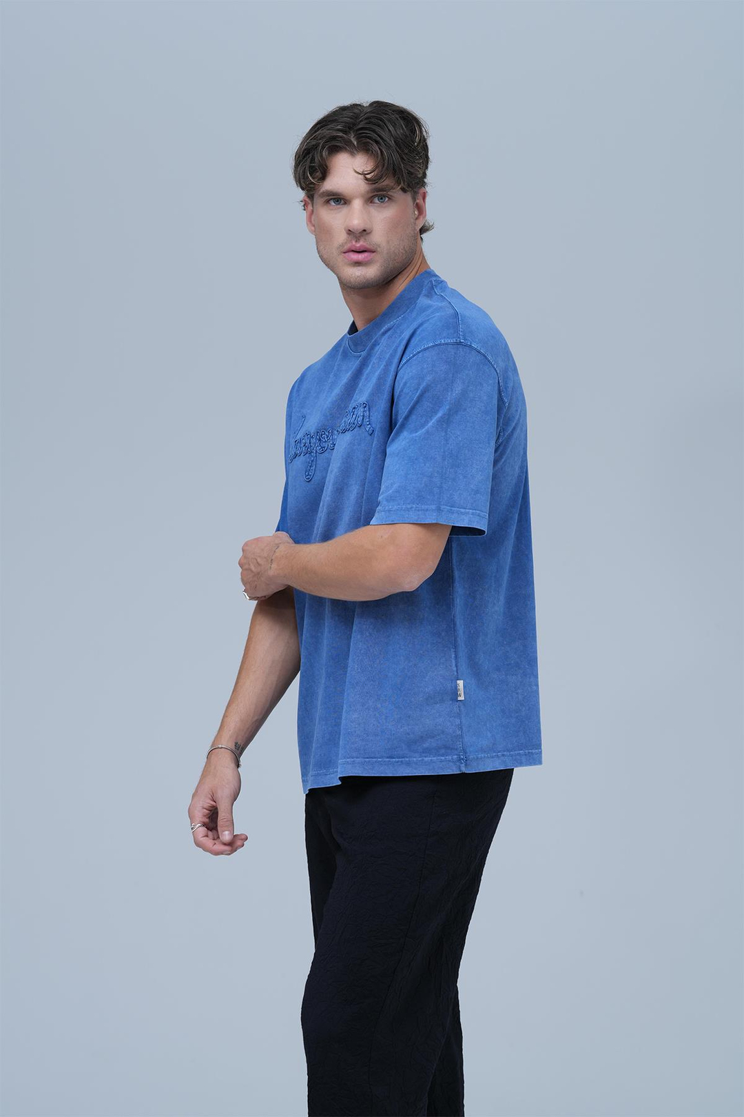 Dreamwashed Oversize Tişört Erkek Mavi