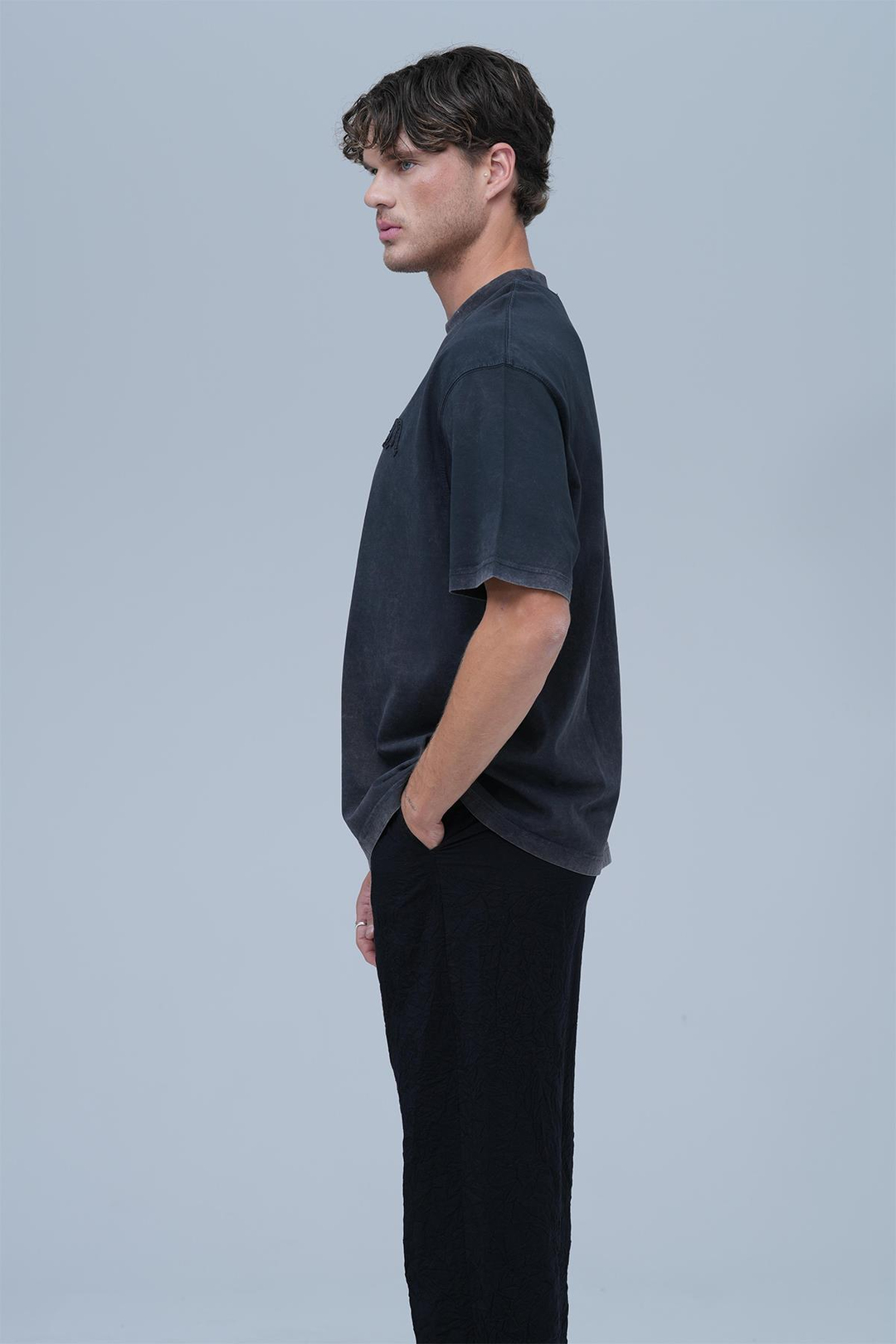 Dreamwashed Oversize Tişört Erkek Siyah